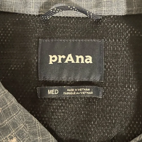 Prana Garvan Lightweight Wicking Athletic Button Down Short Sleeve Shirt Medium - Picture 6 of 6